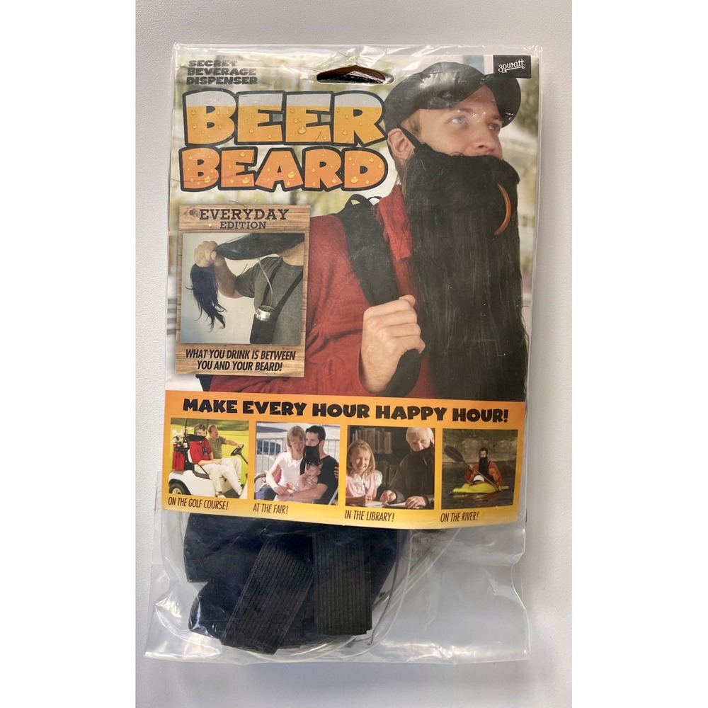 Secret Beverage Dispenser Black Long Beard Make Every Hr Happy Hour 30‎ Watt NIP